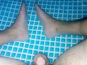 Toe and tool by the waterhole