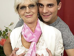 This housewife loves a young cock