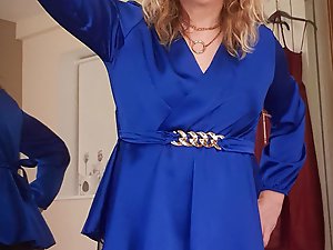 Lisa from Essex wears sexy wet look leggings