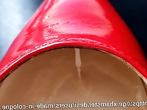 A village woman gets intimate with a vendor of bras.