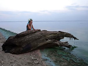 Ultra-sexy older damsel is taking off her panties