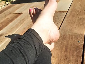 Real older whore is revealing her breasts