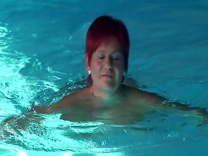 Masturbating at the pool